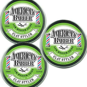 American Barber Clay Styler 100ml trio Pack - On Line Hair Depot