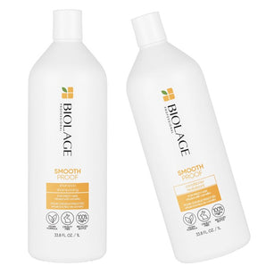 Biolage SmoothProof Shampoo and Conditioner Duo — 1 Litre Each
You can't control the weather — but you can control your hair. Inspired by nature's water-resistant camellia, the Biolage SmoothProof Duo delivers powerful humidity control and anti-frizz smoothness even in 97% humidity, keeping hair sleek and polished for up to 72 hours. - On Line Hair Depot