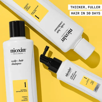 Nioxin System 1 Starter Kit for natural hair with light thinning - On Line Hair Depot
