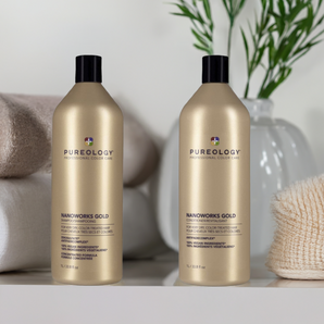 Pureology Nanoworks Gold 1lt Duo Restores and Strengthens Hair - On Line Hair Depot