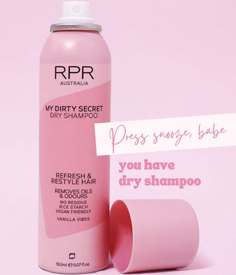 RPR Dry Shampoo Perfect for 'five more minutes' mornings 💤✨💁♀️
#rprhaircare #mydirtysecret #dryshampoo