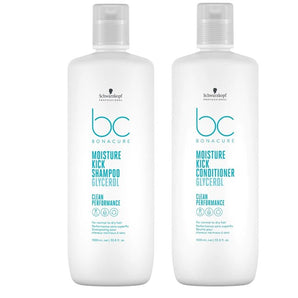 Schwarzkopf Bonacure Moisture Kick Shampoo Conditioner 1lt Duo - On Line Hair Depot