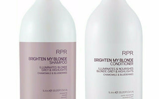 RPR Brighten My Blonde Shampoo & Conditioner 1lt duo for Blonde & Gray Hair