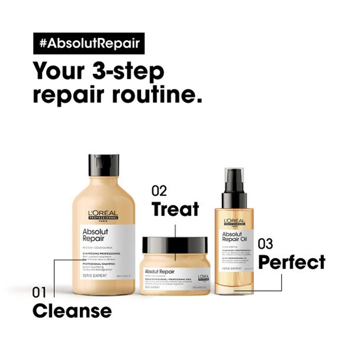 Loreal Absolut Repair and Strengthening Hair Care Range