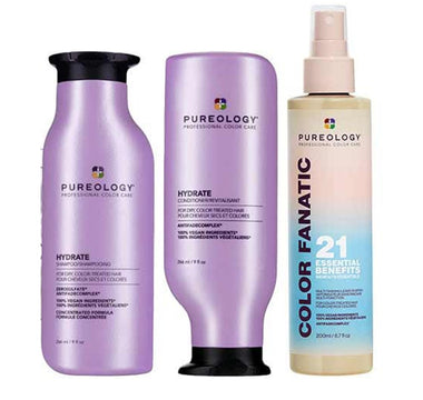 Pureolgy Hydrate Range 100% Vegan Formulas perfect for Coloured Hair