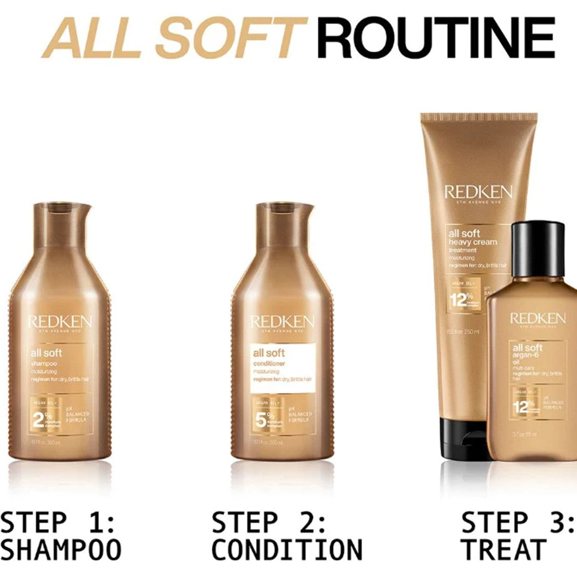 Redken ALL SOFT - HAIR PRODUCTS FOR DRY HAIR WITH ARGAN OIL
