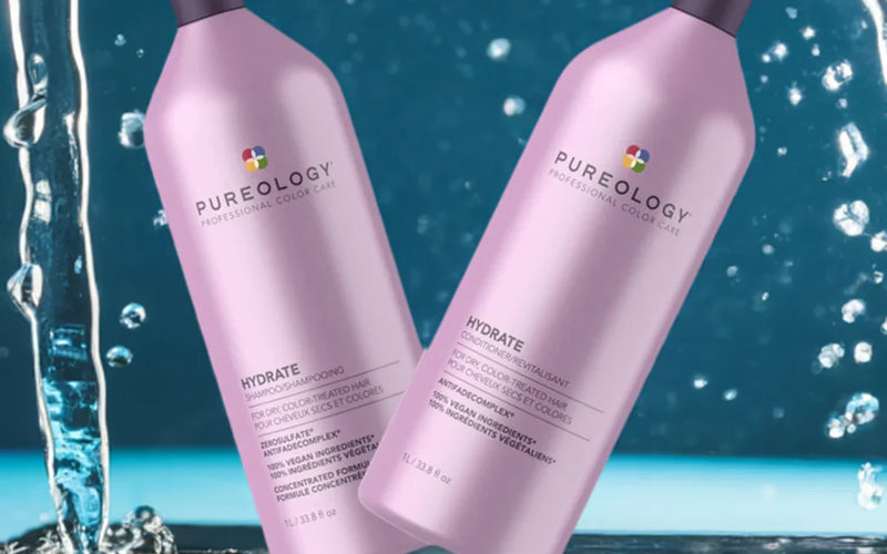 Pureology Hydrate Shampoo and Conditioner are formulated to provide intense hydration to dry, color-treated hair.