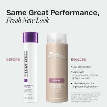 Give fine, flat hair the lift it deserves. Paul Mitchell Extra-Body Shampoo is a salon-trusted volumizing shampoo that transforms limp strands into full, bouncy hair with every wash.
