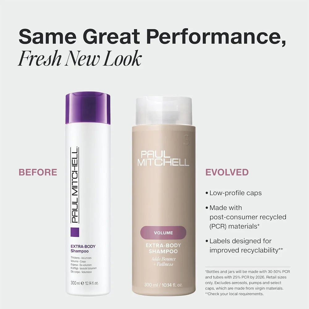 Give fine, flat hair the lift it deserves. Paul Mitchell Extra-Body Shampoo is a salon-trusted volumizing shampoo that transforms limp strands into full, bouncy hair with every wash.