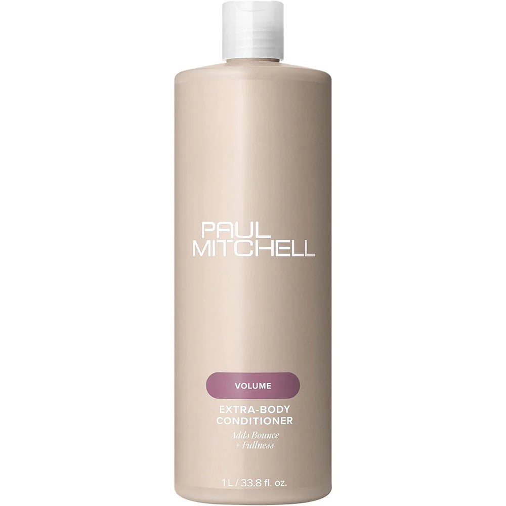 Fine hair needs conditioning love without the weight. Paul Mitchell Extra-Body Conditioner is a lightweight rinse and detangler that adds volume and body while leaving hair silky, manageable, and full of life — never flat or heavy.