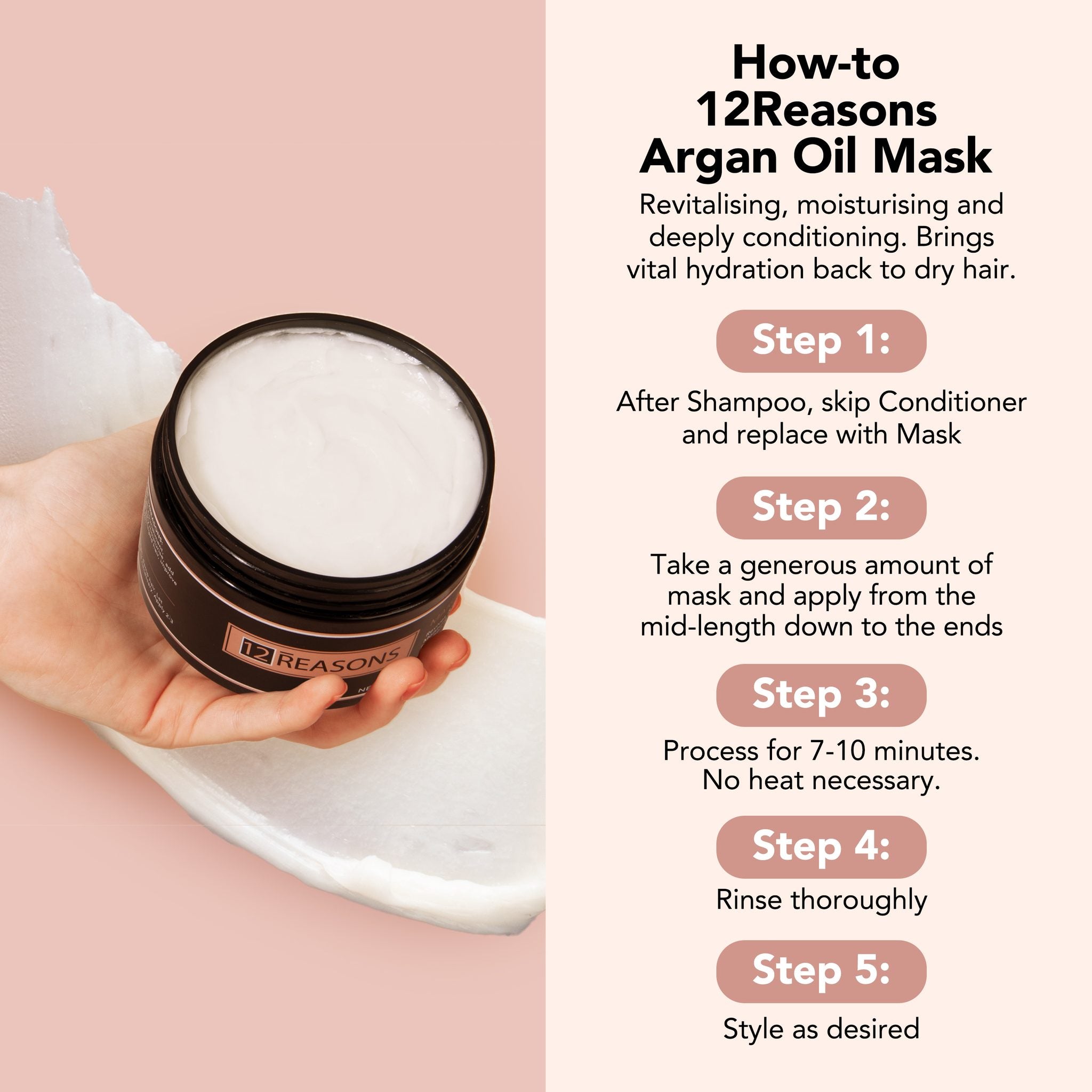 12Reasons Argan Oil Mask Treatment 250ml How to