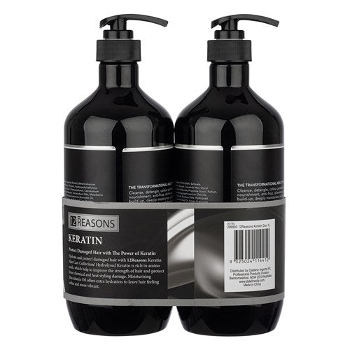 12Reasons Keratin Shampoo and Conditioner 1000ml Duo - On Line Hair Depot