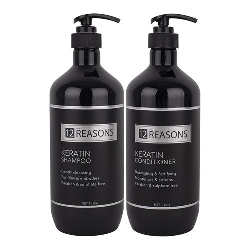 12Reasons Keratin Shampoo and Conditioner 1000ml Duo - On Line Hair Depot
