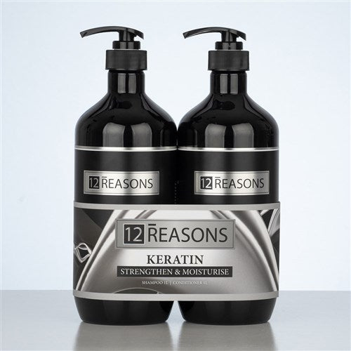 12Reasons Keratin Shampoo and Conditioner 1000ml Duo - On Line Hair Depot