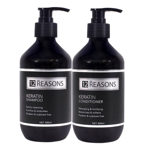 12Reasons Keratin Shampoo and Conditioner 400ml Duo - On Line Hair Depot
