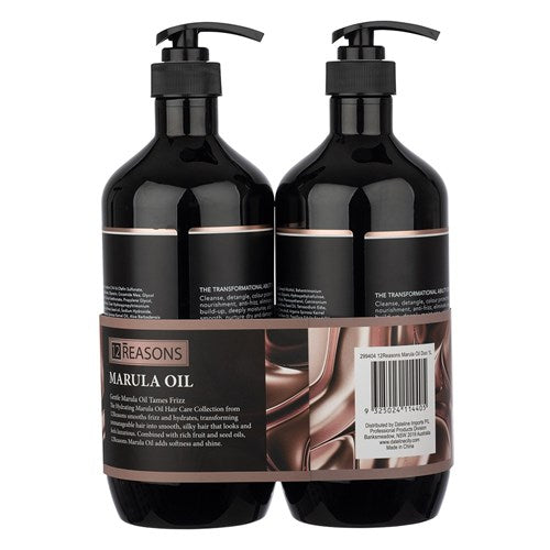 12Reasons Marula Oil Shampoo and Conditioner 1000ml Duo - On Line Hair Depot
