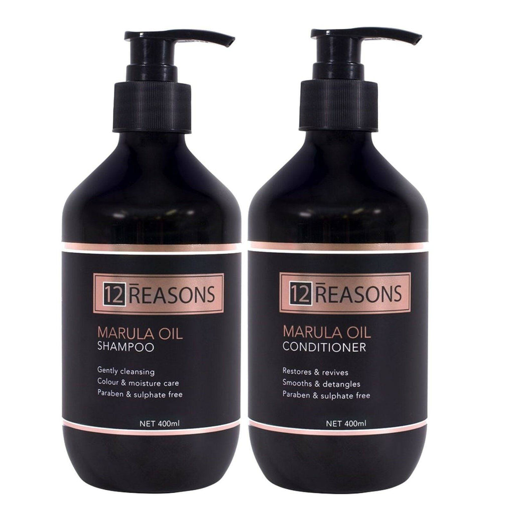 12Reasons Marula Oil Shampoo and Conditioner 400ml Duo - On Line Hair Depot