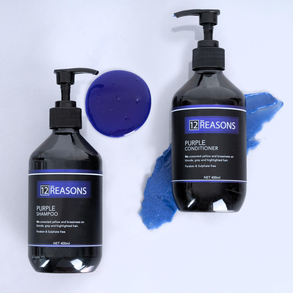 12Reasons Purple Shampoo and Conditioner 400ml Duo - On Line Hair Depot
