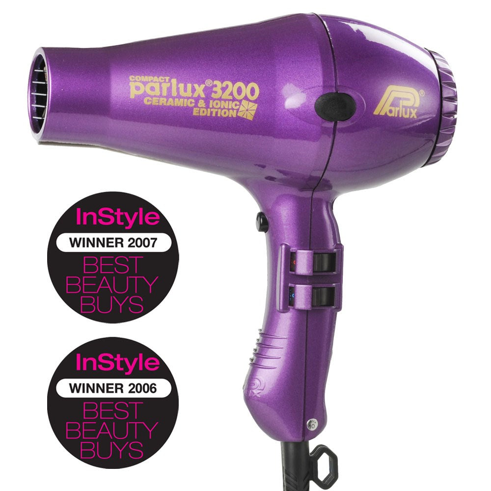 Parlux 3200 Ionic Ceramic Compact Hair Dryer Purple 1900W