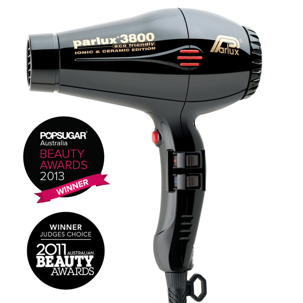 Parlux 3800 Eco Friendly Ionic and Ceramic Hair Dryer 2100W - Black