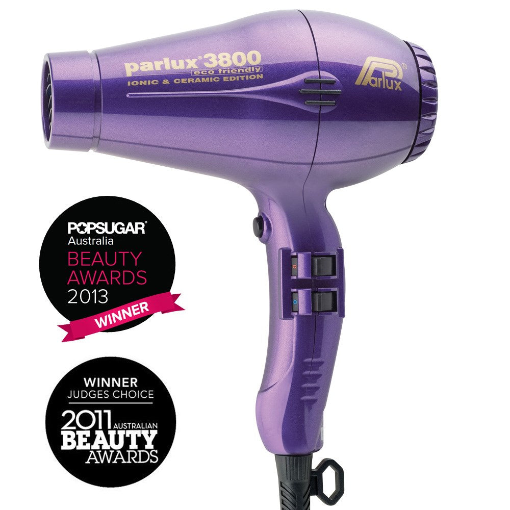 Parlux 3800 Eco Friendly Ionic and Ceramic Hair Dryer 2100W - Purple