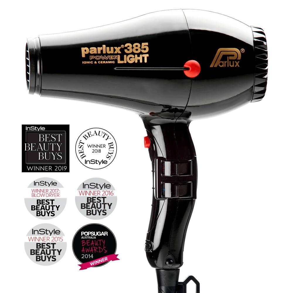Parlux 385 Power Light Ionic and Ceramic Hair Dryer 2150W Black - 480g