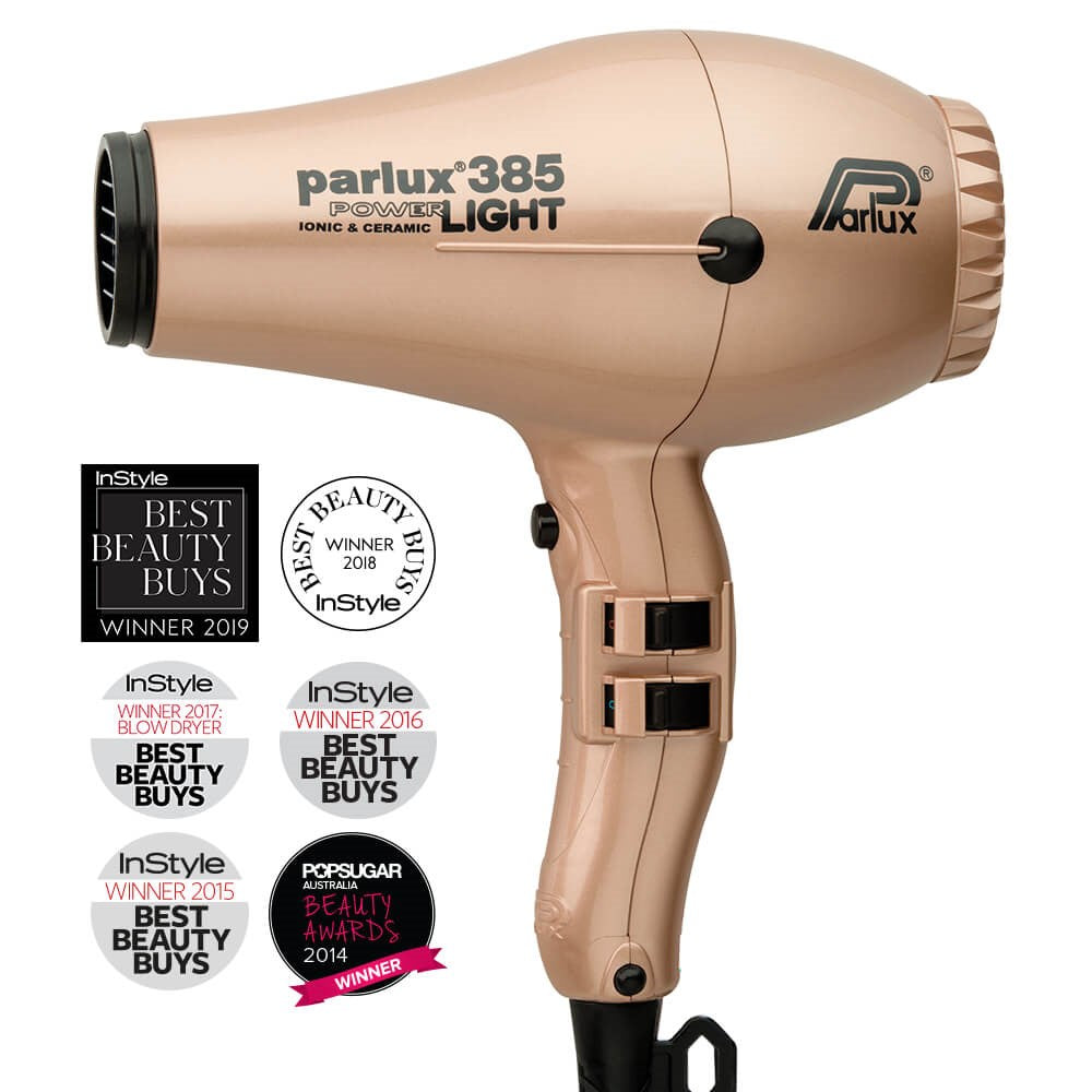 Parlux 385 Power Light Ionic and Ceramic Hair Dryer 2150W Gold - 480g