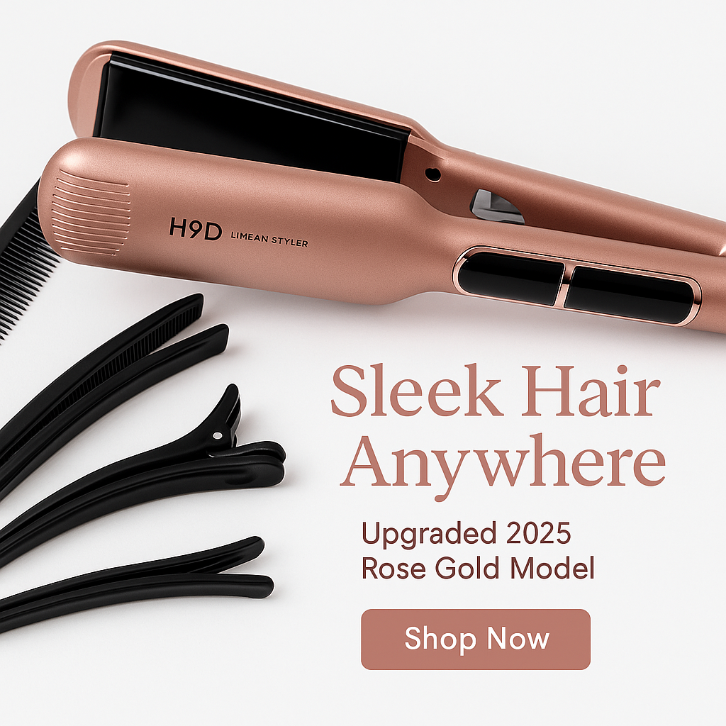H2D Wide Plate Hair Straightener Linear II 2025 Model Rose Gold