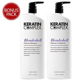 Keratin Complex Blonde Shell Shampoo & Conditioner Duo 1lt with Pumps Keratin complex - On Line Hair Depot