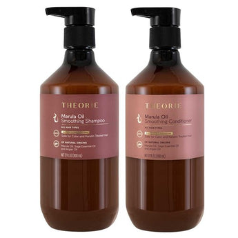 Theorie Marula Oil Smoothing Shampoo  Conditioner duo 800 ml each Sulfate Free - On Line Hair Depot