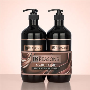 12Reasons Marula Oil Shampoo and Conditioner Duo 1000ml of each - On Line Hair Depot