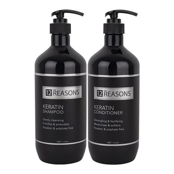 12Reasons Keratin Shampoo and Conditioner Duo 1000ml of each - On Line Hair Depot