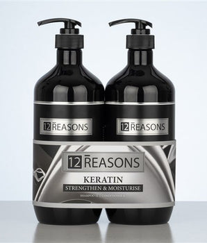 12Reasons Keratin Shampoo and Conditioner Duo 800ml of each 12Reasons - On Line Hair Depot