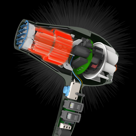 Parlux DigitAlyon Hair Dryer Silver 2400w - 395g - On Line Hair Depot