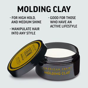 American Crew Molding Clay Molding Clay with high hold and medium shine 85g x 2 American Crew - On Line Hair Depot