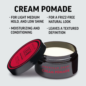 American Crew Cream Pomade with light Hold and Low Shine 85g x 2 American Crew - On Line Hair Depot