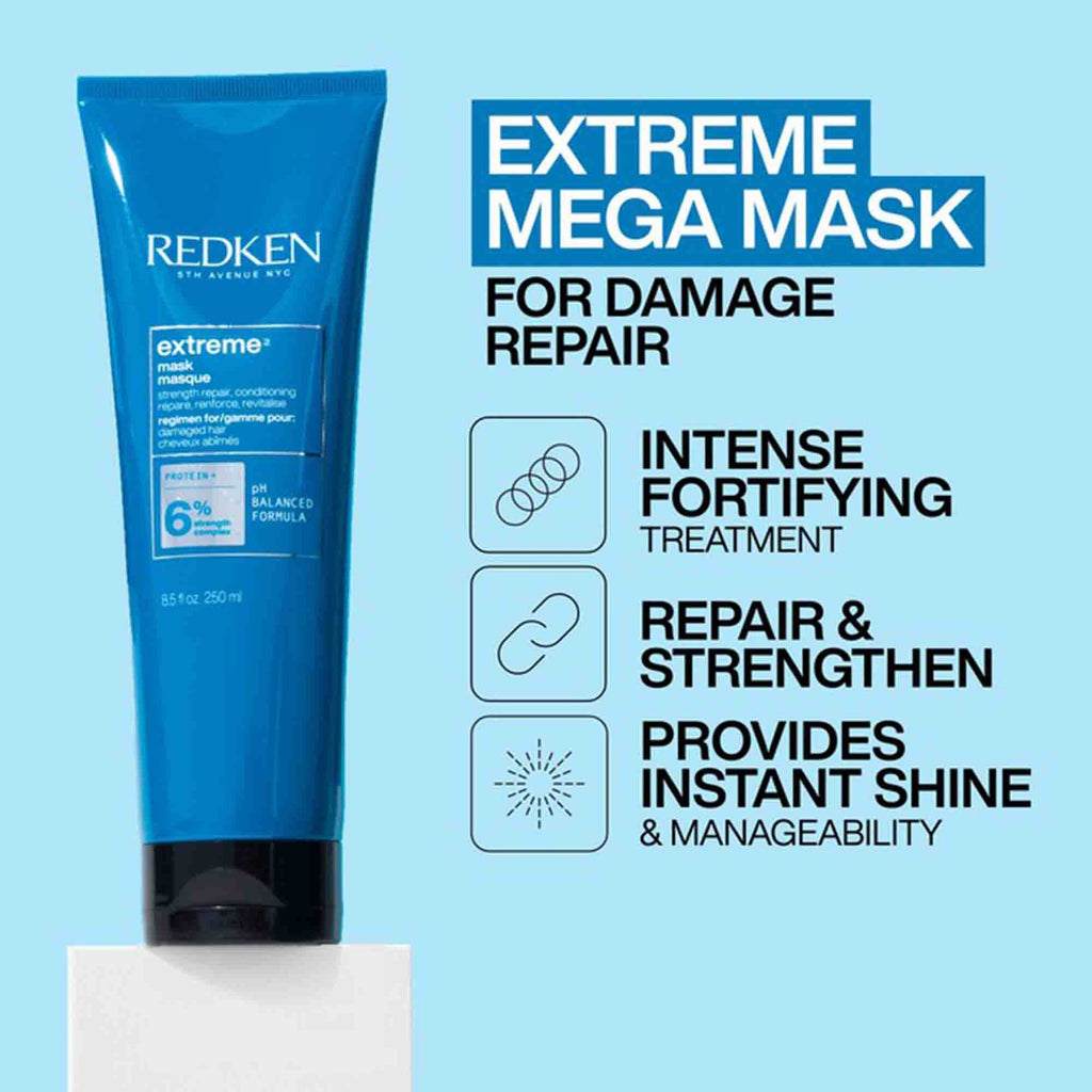 Redken Extreme Mega Mask 250ml for Damaged Hair in Need of Strength and Repair - On Line Hair Depot