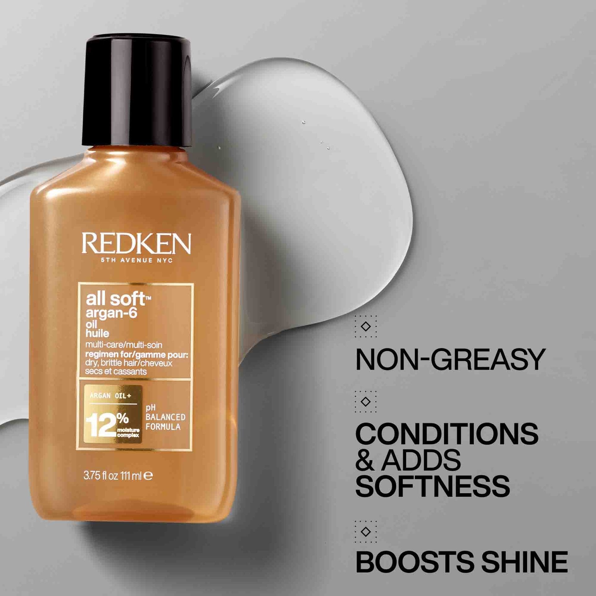 Redken All Soft Argan-6 Oil 90ml for Dry, Brittle Hair in need of Moisture - On Line Hair Depot