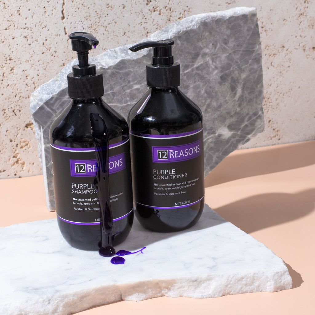 12Reasons Purple Shampoo and Conditioner 400ml Duo - On Line Hair Depot