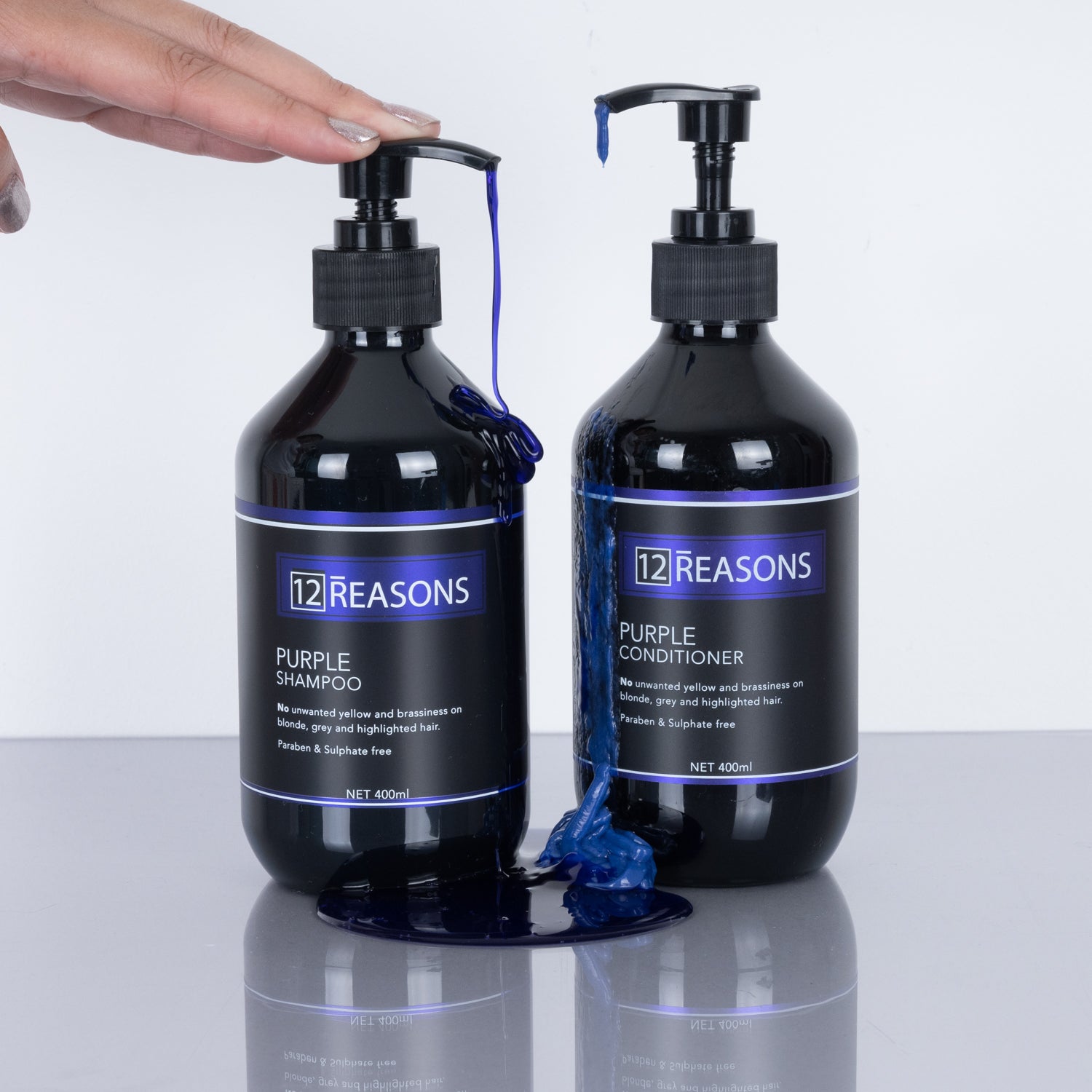 12Reasons Purple Shampoo and Conditioner 400ml Duo - On Line Hair Depot