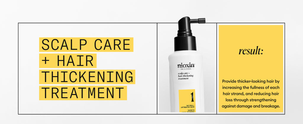 Nioxin System 1 Scalp & Hair Thickening Treatment 100ml for natural hair with light thinning - On Line Hair Depot