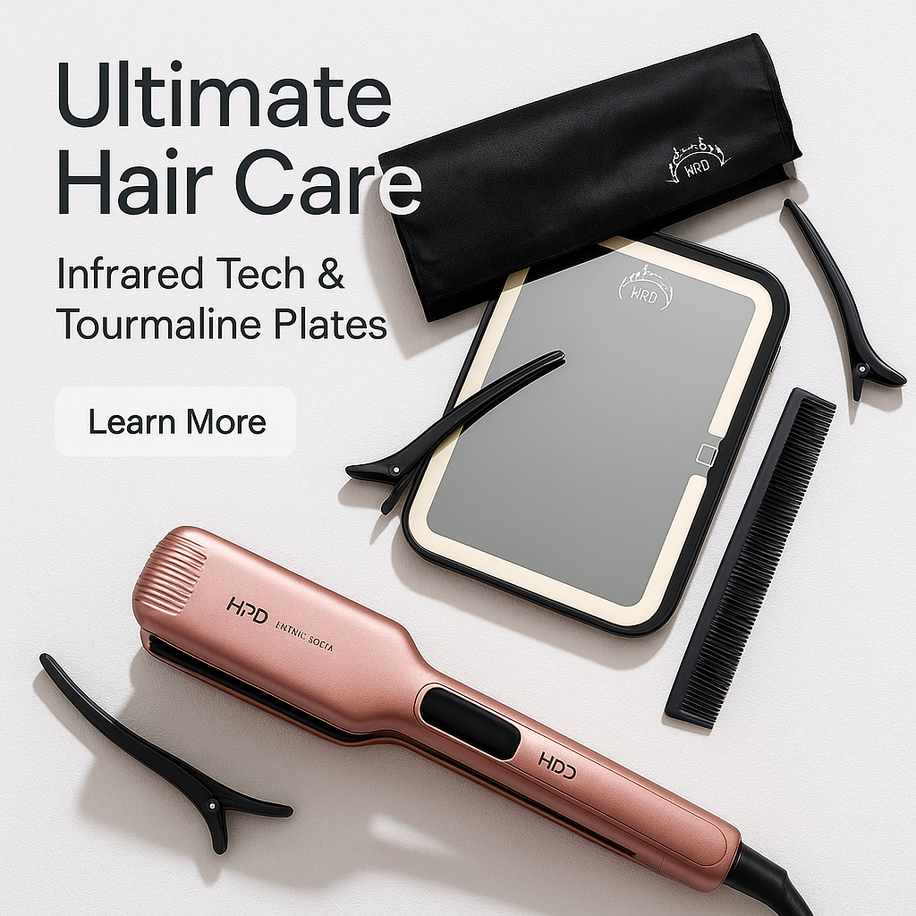 H2D Wide Plate Hair Straightener Linear II 2025 Model Rose Gold