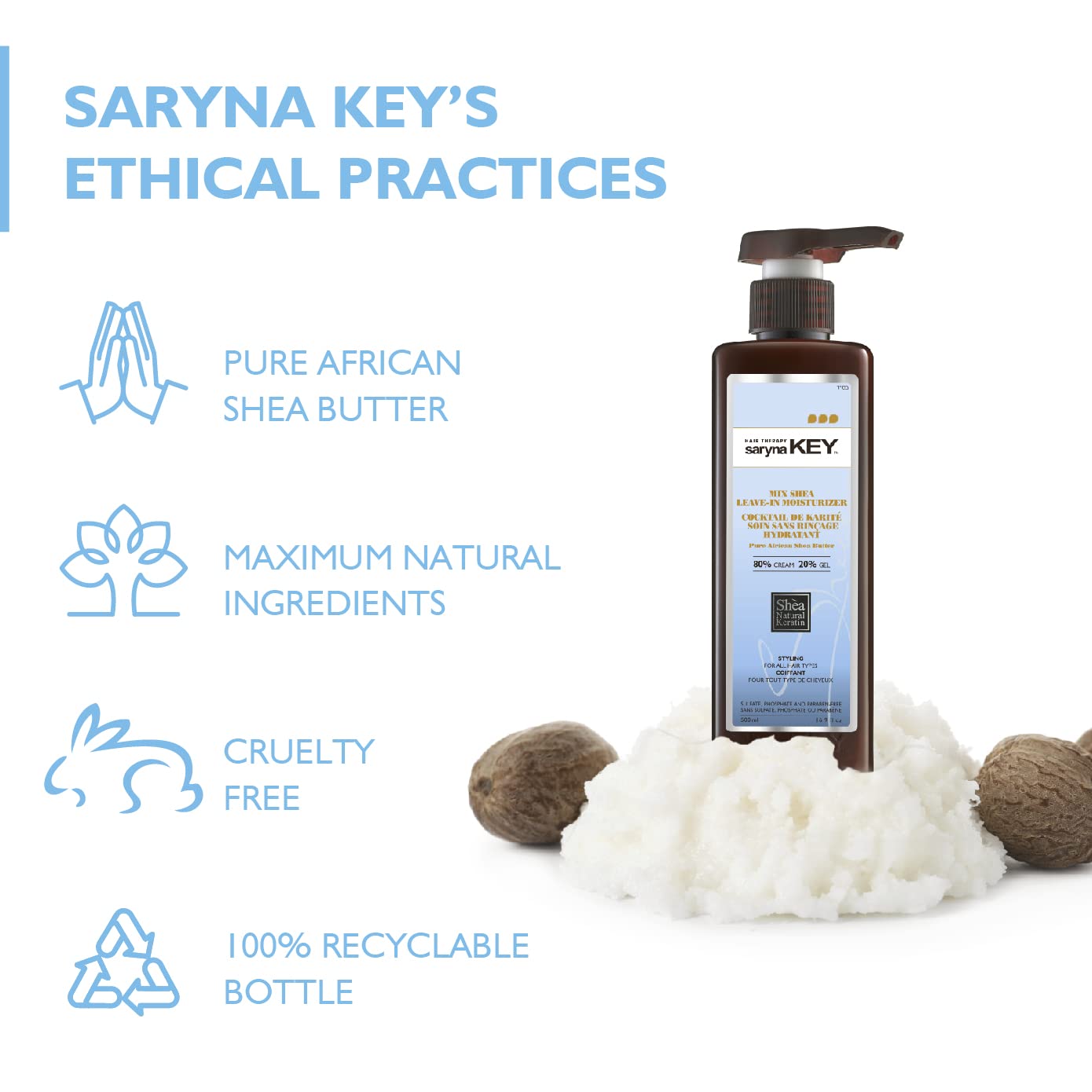 Saryna Key Curl Control Mixed Shea 80% cream 20% Leave in Moisturizer