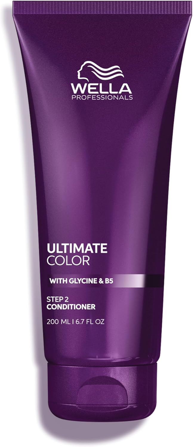 Wella Professionals Ultimate Color Conditioner 200ml is a patented, anti-porosity formula that works from the inside out, sealing pigments in, reducing breakage, and leaving hair with a silky, salon-smooth finish. Part of the complete Ultimate Color regimen, it delivers colour vibrancy for up to 10 weeks.*