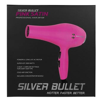 Silver Bullet Satin Hair Dryer Pink - On Line Hair Depot