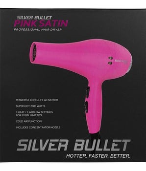 Silver Bullet Satin Hair Dryer Pink Silver Bullet - On Line Hair Depot