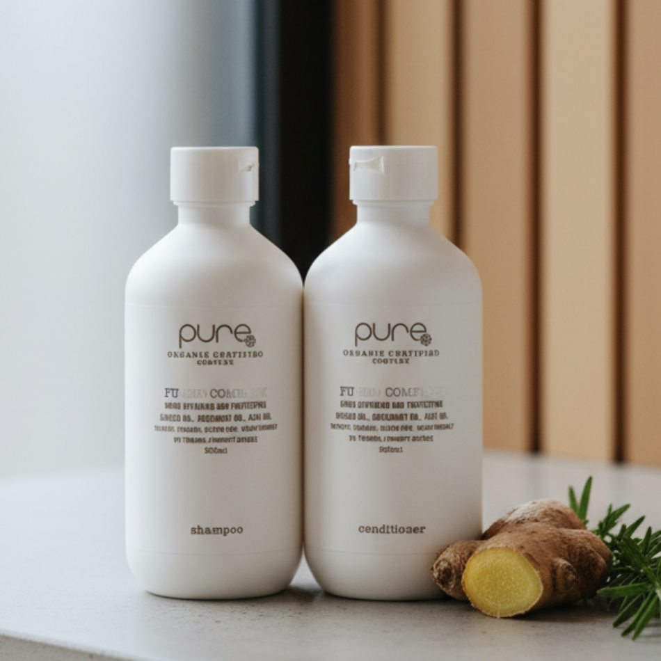 Pure Fusion Complex Bond Repairing Shampoo &amp; Conditioner 300ml Duo is a luxurious restructuring system that blends cutting-edge Bond Cure technology with a certified organic complex. Powered by Organic Ginger Oil, Rosemary Oil, and Açaí Oil, it delivers powerful antioxidant benefits to soothe, repair, and protect hair from the inside out.