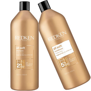 Redken All Soft Shampoo and Conditioner 1 Litre DUO for Dry, Brittle Hair in need of Moisture Redken 5th Avenue NYC - On Line Hair Depot