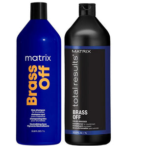 Matrix Total Results Brass Off Blue Toning Shampoo &  Conditioner 1000ml Duo Matrix Total Results - On Line Hair Depot