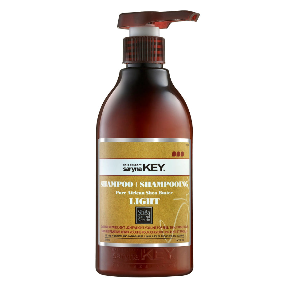 SARYNA KEY DAMAGE Light REPAIR SHAMPOO 500 ML

Hair type a dry broken and damaged hair

Care: Contains a combination of Shea Butter­, cotton and silk proteins which soften the hair, coating it with a protective layer and sealing split ends­, along with vitamin B6 for rejuvenating the hair active protein for improving the texture and amino acids for added strength
